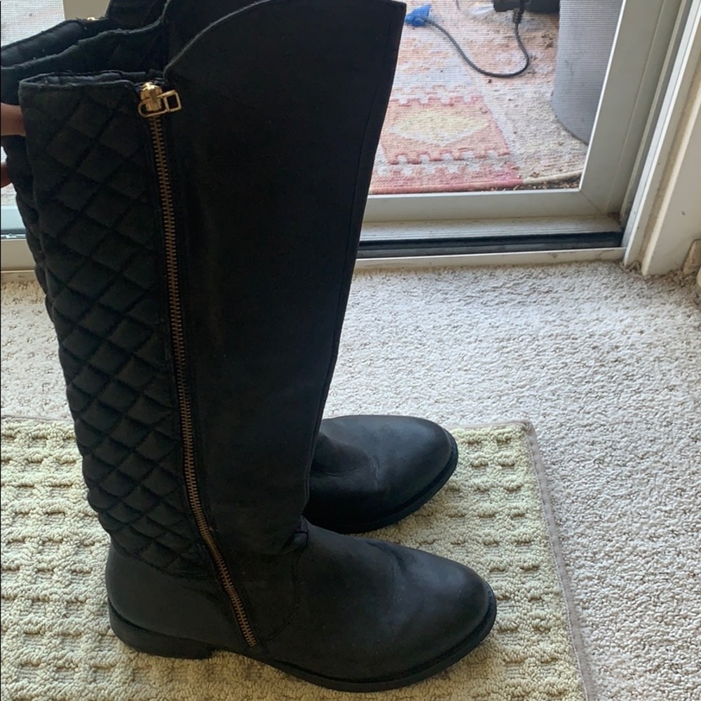 Steve Madden black tall boots 9.5